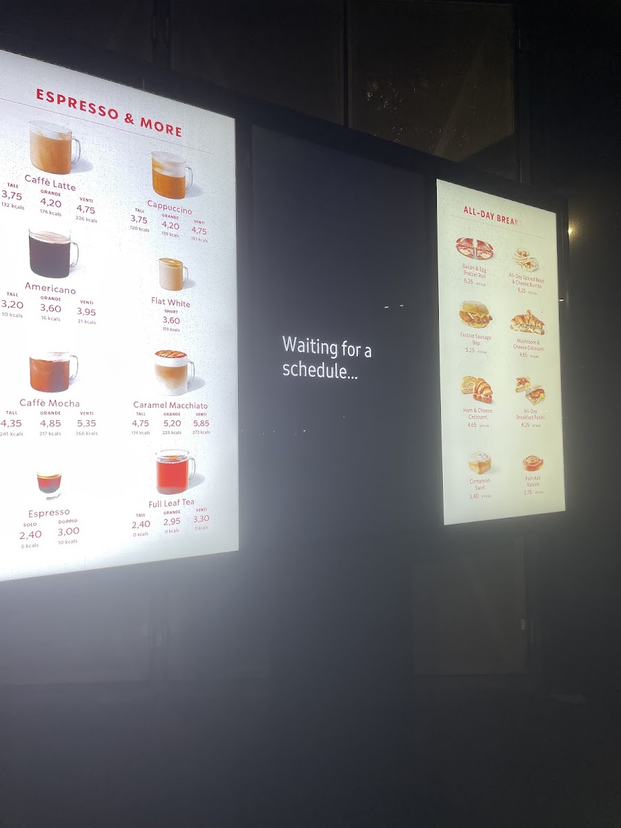 Menu Starbucks Shannon Drive Thru-1